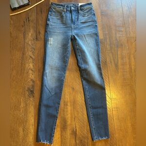 NWT American Eagle The Dream Jean Super High-Rise Jeggings Size 0/25w
